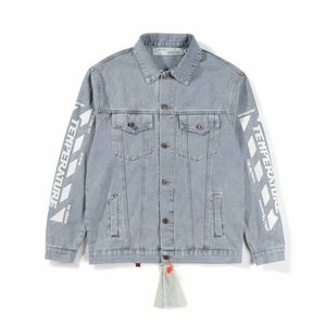 OFF-white blue fashionable denim jacket